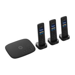 Ooma Telo VoIP Phone System with 3 HD3 Handsets (Black) TELO3HD3