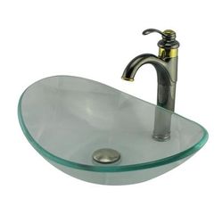 Elite Clear Tempered Glass Vessel Sink