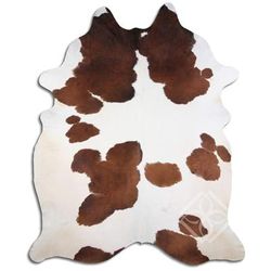 Cowhide Area Rugs NATURAL HAIR ON COWHIDE BROWN AND WHITE 3 - 5 M GRADE B size ( 32 - 45 sqft ) - Big