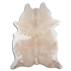 Cowhide Area Rugs NATURAL HAIR ON COWHIDE BEIGE AND WHITE 3 - 5 M GRADE B size ( 32 - 45 sqft ) - Big