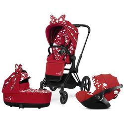 Cybex ePriam with Lux Bassinet + Cloud Q Travel System Bundle - Petticoat Red by Jeremy Scott