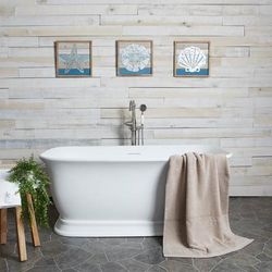Randolph Morris Royal 59 Inch Matte White Acrylic Double Ended Freestanding Tub RMD62-C