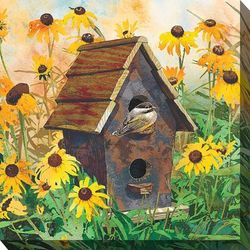 FARM BIRD OUTDOOR ART 24X24 by West of the Wind in Multi