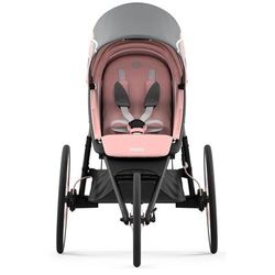 Cybex AVI Jogging Stroller Bundle - Black/Pink Frame + Silver Pink Seat Pack