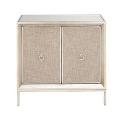 Beige Wood Glam Cabinet, 32x32x16 by Quinn Living in Black