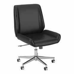 Cabot Wingback Leather Office Chair in Black - Bush Furniture CABCH3701BLL-Z