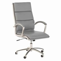 Somerset High Back Leather Executive Office Chair in Light Gray - Bush Furniture SETCH1701LGL-Z
