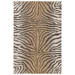 "Liora Manne Carmel Zebra Indoor/Outdoor Rug Sand 7'10"x9'10" - Trans Ocean CRE80843112"