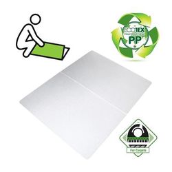 "Ecotex Polypropylene Rectangular Foldable Chair Mat for Carpets - 35" x 46" - Floortex NCMFLLGC0002"