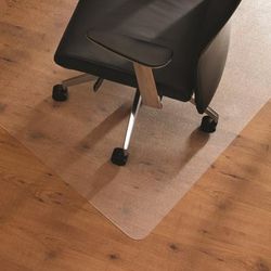 "Ultimat Polycarbonate Corner Workstation Chair Mat for Hard Floor - 48 x 60" - Floortex FR1215019TR"