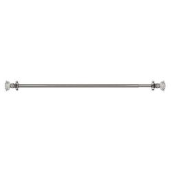 Innovative Decorative Room Darkening Wrap Around Rod & Finial 66-120 by Achim Home Décor in Crystal