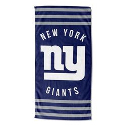 NY Giants Stripes Beach Towel by NFL in Multi
