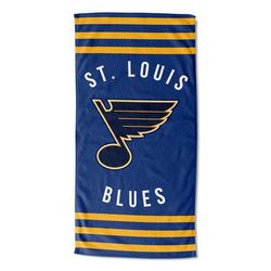 Blues Stripes Beach Towel by NHL in Multi