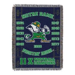Notre Dame Commemorative Series Throw by NCAA in Multi