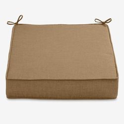 BH Outdoor Performance Single Deep Seat Cushion by BrylaneHome in Khaki Outdoor Patio Chair Padding