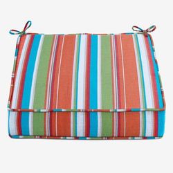 BH Outdoor Performance Single Deep Seat Cushion by BrylaneHome in Covert Breeze Outdoor Patio Chair Padding