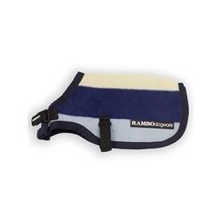 Rambo Deluxe Dog Blanket - Medium - Whitney Stripe Navy - Smartpak