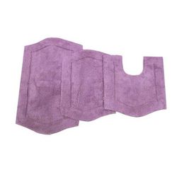 Waterford 3-Pc. Set Bath Rug Collection by Home Weavers Inc in Purple
