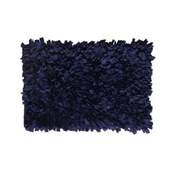 Bella Premium Jersey Shaggy Area Rug by Home Weavers Inc in Navy Blue (Size 24" X 36")