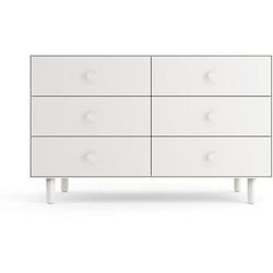 Oeuf 6 Drawer Dresser - Fawn - White
