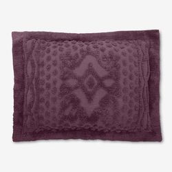 Georgia Chenille Shams by BrylaneHome in Eggplant (Size KING) Pillow