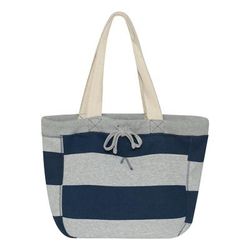 MV Sport 3394 Pro-Weave Beachcomber Bag in Heather/Navy Blue | 80/20 cotton/polyester