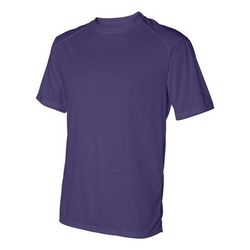 Badger Sport 4120 Adult B-Core Short-Sleeve Performance Top in Purple size Large | Polyester BG4120