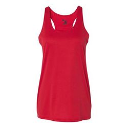 Badger Sport 4166 Athletic Women's B-Core Performance Racerback Tank Top in Red size 2XL | Polyester BG4166