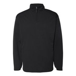 Badger Sport 1480 Adult 1/4-Zip Polyester Pullover Fleece Jacket in Black size Medium BG1480