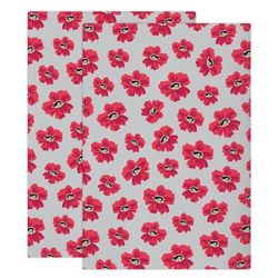 Designer Print Towel Set/2 by Mu Kitchen in Red Floral