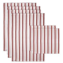 Basket Weave Stripe Cloth/Towel 6pc Set by Mu Kitchen in Brick Red