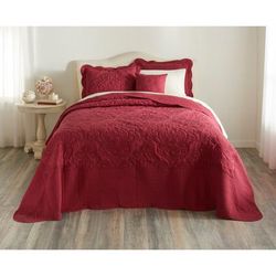 Amelia Bedspread by BrylaneHome in Berry (Size FULL)