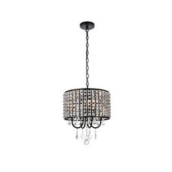 Elise 14 inch pendant in black - Elegant Lighting LD713D14BK