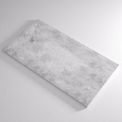 Randolph Morris 60 x 32 Stone Shower Base - Concrete RMDP-9-6032-15