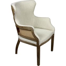 Phil Arm Chair with Exposed Wood Frame - MOTI