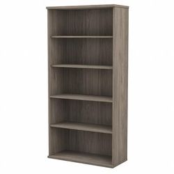 Bush Business Furniture Hybrid Tall 5 Shelf Bookcase in Modern Hickory - Bush Business Furniture HYB136MH-Z