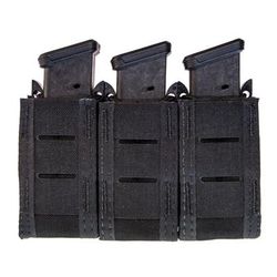 High Speed Gear Duty Triple Pistol Taco U-Mount Pouch Black 41PT03BK