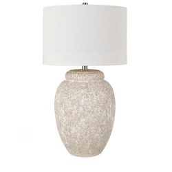 Dune Large Scale Textured Ceramic Table Lamp Red Ceramic - Crestview Collection CVAZP052