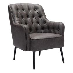 Tasmania Accent Chair Vintage Black - Zuo Modern 109054