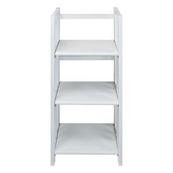 3-Shelf Folding Bookcase 14" Wide-White by Casual Home in White
