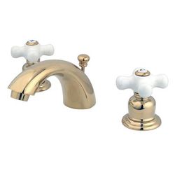 Kingston Brass KB952PX Victorian Mini-Widespread Bathroom Faucet, Polished Brass - Kingston Brass KB952PX