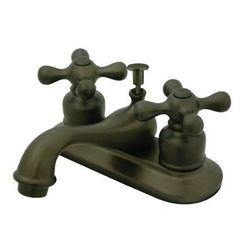 Kingston Brass KB605AX Restoration 4 in. Centerset Bathroom Faucet, Oil Rubbed Bronze - Kingston Brass KB605AX