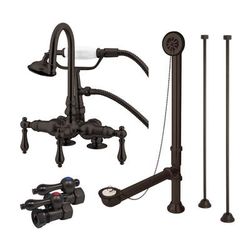 Kingston Brass CCK13T5 Vintage Deck Mount Clawfoot Tub Faucet Package, Oil Rubbed Bronze - Kingston Brass CCK13T5