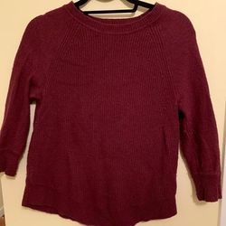 J. Crew Sweaters | J. Crew Maroon 3-1/4 Sleeve Sweater | Color: Brown/Purple | Size: Xs