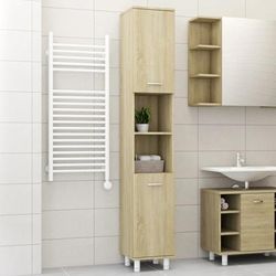 vidaXL Armadio da Bagno Rovere Sonoma 30x30x179 cm in Truciolato