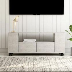 vidaXL Mobile per TV Grigio Cemento 120x35x48 cm Legno Multistrato