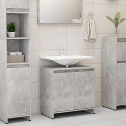 vidaXL Armadio da Bagno Grigio Cemento 60x33x61 cm in Truciolato