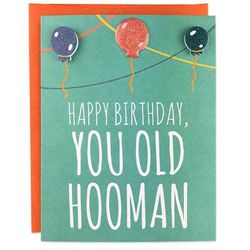 Old Hooman Dog Birthday Card, .63 OZ