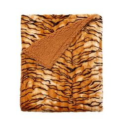 Faux Fur Animal Print Throw by BrylaneHome in Tiger Print Blanket