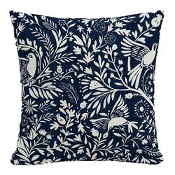 18" Outdoor Pillow by Skyline Furniture in Navy Grey